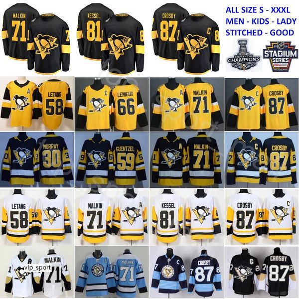 college hockey wears stadium series pittsburgh penguins jersey 87 sidney crosby 71 evgeni malkin phil kessel kris letang lemieux matt murray, Black
college hockey wears stadium series pittsburgh penguins jersey 87 sidney crosby 71 evgeni malkin phil kessel kris letang lemieux matt murray, Black