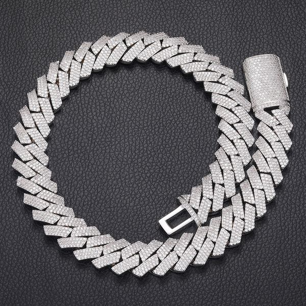 16mm 16-24inch iced cuban link mens gold chain prong chain necklace 18k yellow white gold plated 3 rows diamond cubic zirconia jewelry, Silver
16mm 16-24inch iced cuban link mens gold chain prong chain necklace 18k yellow white gold plated 3 rows diamond cubic zirconia jewelry, Silver