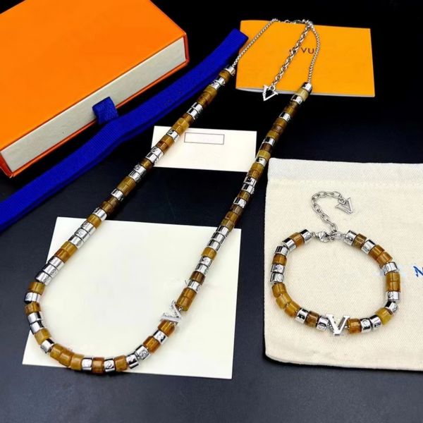colorful beaded letter flower carved necklace adjustable luxury jewelry bracelet fashion holiday gift for men and women, Silver
colorful beaded letter flower carved necklace adjustable luxury jewelry bracelet fashion holiday gift for men and women, Silver