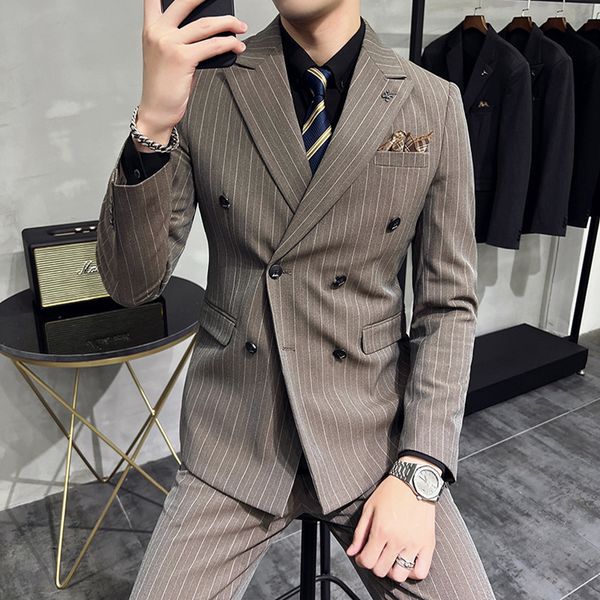 men's suits blazers 3 pcs 2pcs plus size men suits fashion double breasted stripe slim fit men blazer large lapels business wedding gro, White;black
men's suits blazers 3 pcs 2pcs plus size men suits fashion double breasted stripe slim fit men blazer large lapels business wedding gro, White;black