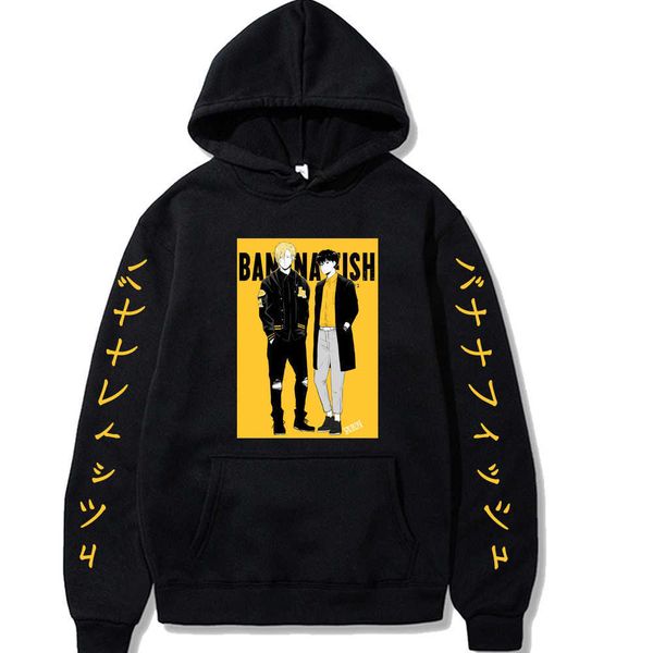 men's hoodies sweatshirts 2021 new banana fish anime hoodie men/women popular fashion harajuku sweatshirt pullover streetwear g221008, Black
men's hoodies sweatshirts 2021 new banana fish anime hoodie men/women popular fashion harajuku sweatshirt pullover streetwear g221008, Black