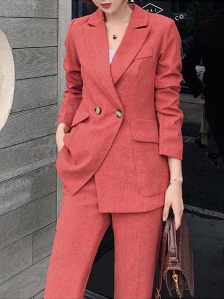 women's suits blazers spring autumn women's pantsuit casual elegant jacket suit office ladies workwear business clothes female two, White;black
women's suits blazers spring autumn women's pantsuit casual elegant jacket suit office ladies workwear business clothes female two, White;black