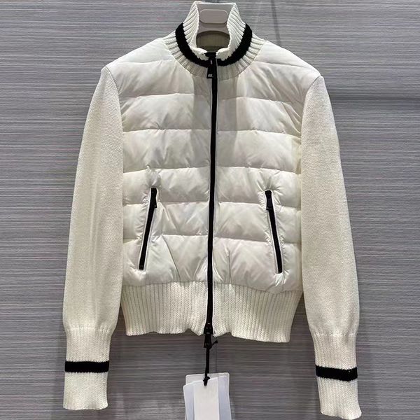 designer womens down and parkas men's knitted splice stripe contrast stand neck cardigan coat couple embroidered badge casual lightweig, Black
designer womens down and parkas men's knitted splice stripe contrast stand neck cardigan coat couple embroidered badge casual lightweig, Black