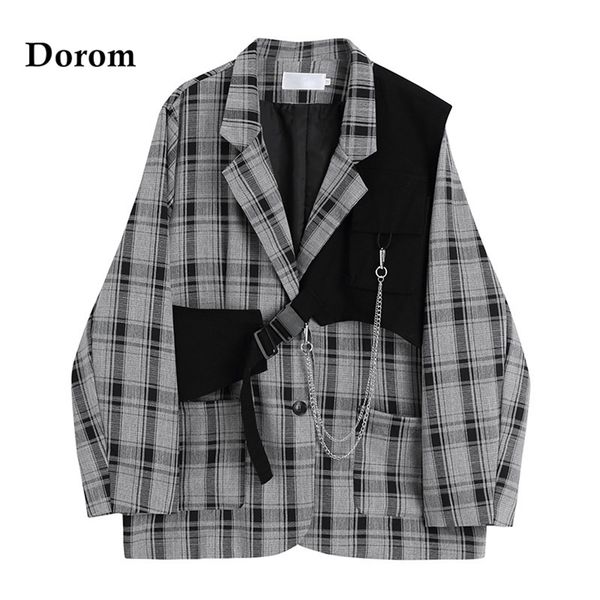 women's suits blazers vintage plaid jacket women korean style v-neck elegant double breasted blazer female streetwear harajuku long sle, White;black
women's suits blazers vintage plaid jacket women korean style v-neck elegant double breasted blazer female streetwear harajuku long sle, White;black