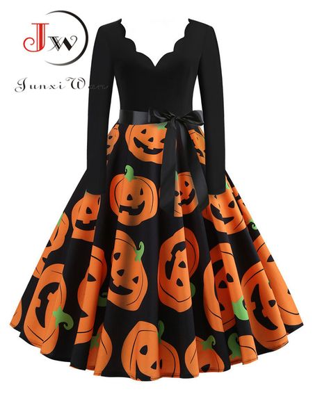 casual dresses women christmas dress winter long sleeve v neck pumpkin print halloween costume party vintage s 3xl clothing 221010, Black;gray
casual dresses women christmas dress winter long sleeve v neck pumpkin print halloween costume party vintage s 3xl clothing 221010, Black;gray