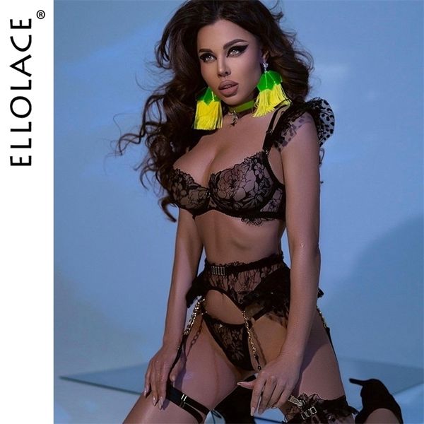 set ellolace luxury lace lingerie delicate fancy underwear polka dots ruffles transparent sensual exotic sets with garters 5pieces 221010, Red;black
set ellolace luxury lace lingerie delicate fancy underwear polka dots ruffles transparent sensual exotic sets with garters 5pieces 221010, Red;black