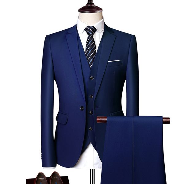 men's suits blazers solid color formal business wedding 3 pieces suit one buckle tuxedos men suit set men wedding suits groom dress jac, White;black
men's suits blazers solid color formal business wedding 3 pieces suit one buckle tuxedos men suit set men wedding suits groom dress jac, White;black
