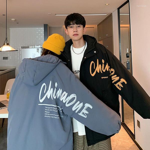 men's down mens winter jackets arrival casual casacos couple's cotton padded jacket plush thickened loose fas regular 2022 zipper, Black
men's down mens winter jackets arrival casual casacos couple's cotton padded jacket plush thickened loose fas regular 2022 zipper, Black