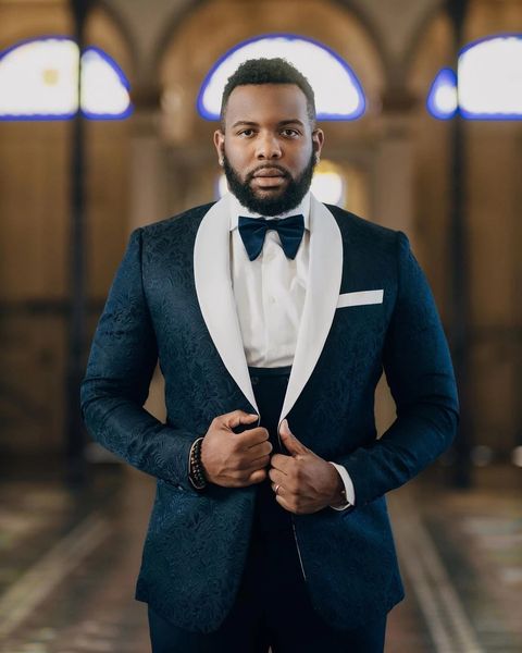 navy blue wedding men's tuxedos white lapel groom custom tuxedo prom terno masculino slim fit blazer 3 pieces jacket and pants with ves, Black;gray
navy blue wedding men's tuxedos white lapel groom custom tuxedo prom terno masculino slim fit blazer 3 pieces jacket and pants with ves, Black;gray