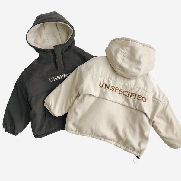 jackets winter kids clothes boys girls parkas velvet hooded letter printed beige gray coat baby thick outerwear 221010, Blue;gray
jackets winter kids clothes boys girls parkas velvet hooded letter printed beige gray coat baby thick outerwear 221010, Blue;gray