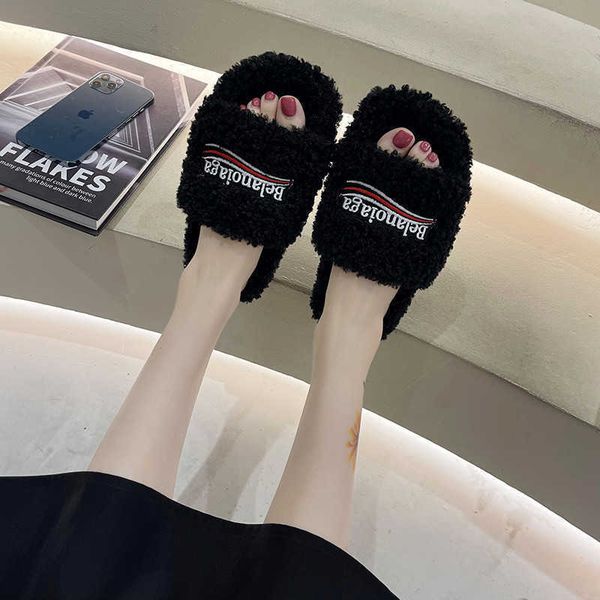 designer fashion shoes plush slippers balenicagas family b wool slippers women wear 2022 new korean ins trendy autumn and winter home, Black
designer fashion shoes plush slippers balenicagas family b wool slippers women wear 2022 new korean ins trendy autumn and winter home, Black