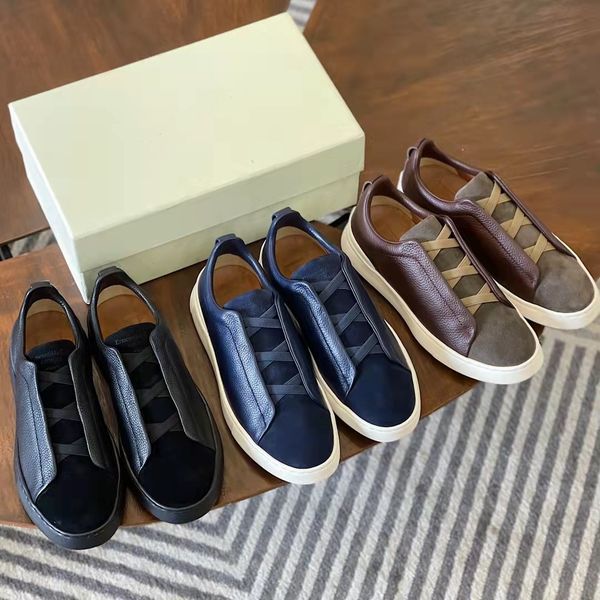 famous brands men triple stitch sneakers shoes triple-crossed elastics rubber sole trainers man runner genuine leather flexible casual
famous brands men triple stitch sneakers shoes triple-crossed elastics rubber sole trainers man runner genuine leather flexible casual