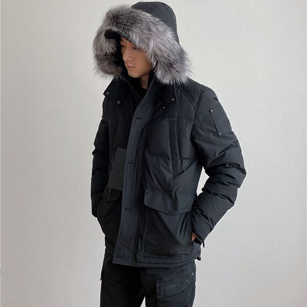 mens puffer jacket winter down coat parka fashion 2022 big real fox fur hooded casual warm short black/blue 90 white duck down thick outerwe
mens puffer jacket winter down coat parka fashion 2022 big real fox fur hooded casual warm short black/blue 90 white duck down thick outerwe