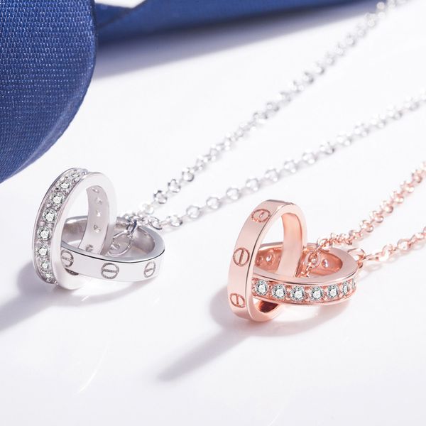 necklace designer jewelry luxury fashion double rings pendant party diamond pendants rose gold necklaces for women wedding gift love necklac, Silver
necklace designer jewelry luxury fashion double rings pendant party diamond pendants rose gold necklaces for women wedding gift love necklac, Silver
