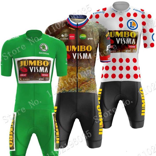 cycling jersey sets maillot jumbo visma 2022 tdf cycling jersey team set green polka dot clothing road bike shirts suit bicycle bib shorts m, Black;red
cycling jersey sets maillot jumbo visma 2022 tdf cycling jersey team set green polka dot clothing road bike shirts suit bicycle bib shorts m, Black;red