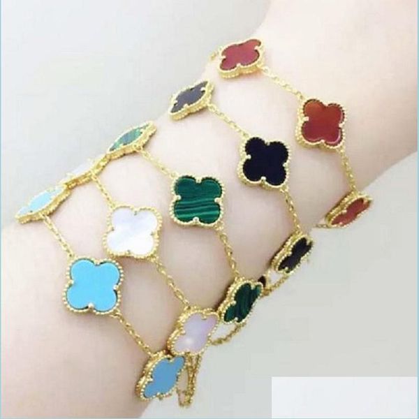 link chain womens luxury designer chain bracelet four-leaf clover cleef bracelets 18k gold drop delivery 2021 jewelry pendant66 dhm7v, Black
link chain womens luxury designer chain bracelet four-leaf clover cleef bracelets 18k gold drop delivery 2021 jewelry pendant66 dhm7v, Black
