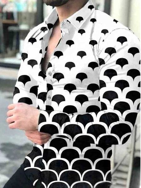 men's casual shirts autumn men's shirt fashion men printing long sleeve chemise gradient clothing mens casual tees streetwear t22, White;black
men's casual shirts autumn men's shirt fashion men printing long sleeve chemise gradient clothing mens casual tees streetwear t22, White;black