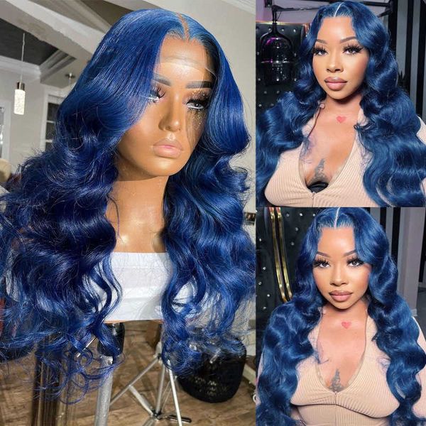 synthetic wigs 2022 new fashion women's wig split blue long curly hair big wave rose mesh chemical fiber wig headband 221010, Black