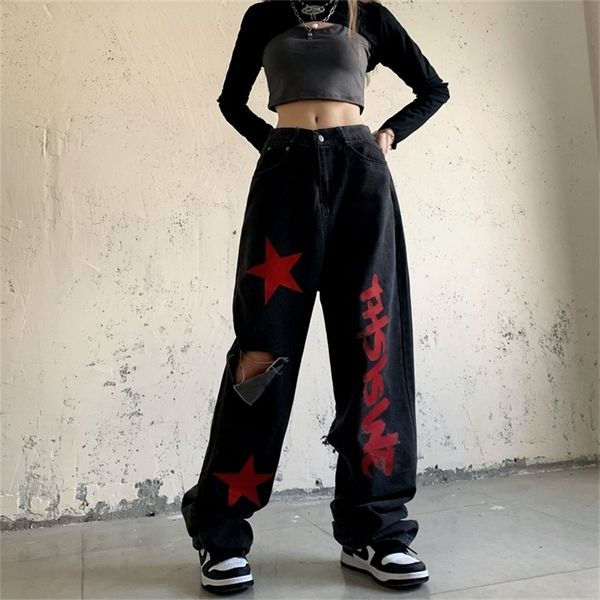 women's jeans y2k women rippeddenim pantshigh waist vintage streetwear pentagram straight baggy trouser fashion casual autumn wide leg, Blue
women's jeans y2k women rippeddenim pantshigh waist vintage streetwear pentagram straight baggy trouser fashion casual autumn wide leg, Blue