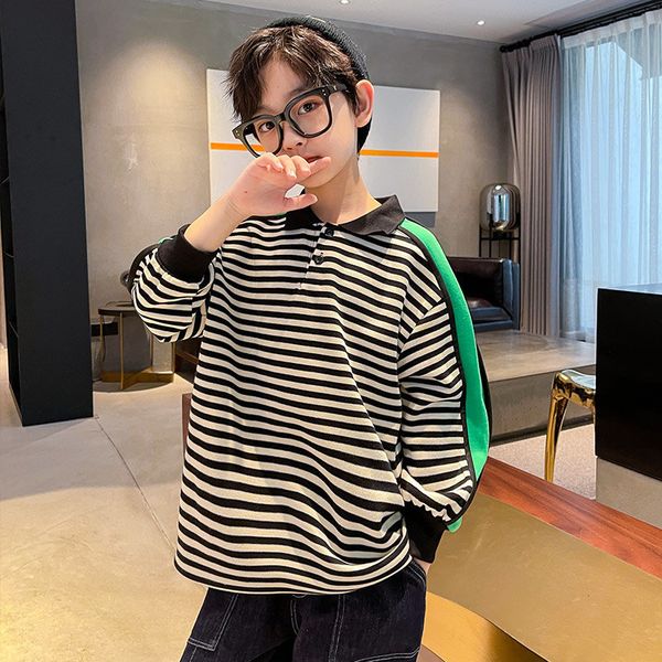 pullover boys sweatshirts spring autumn children polo shirts long sleeves striped print kids t shirt outfit casual clothes 5 14yrs 221010, Blue
pullover boys sweatshirts spring autumn children polo shirts long sleeves striped print kids t shirt outfit casual clothes 5 14yrs 221010, Blue