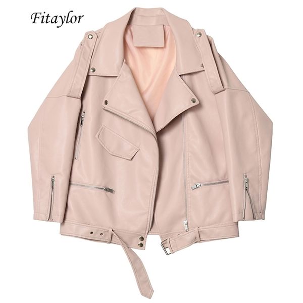 women's leather faux fitaylor autumn women soft loose jacket coat turndown collar zipper pu motorcycle overcoat female rivet punk 22101, Black
women's leather faux fitaylor autumn women soft loose jacket coat turndown collar zipper pu motorcycle overcoat female rivet punk 22101, Black