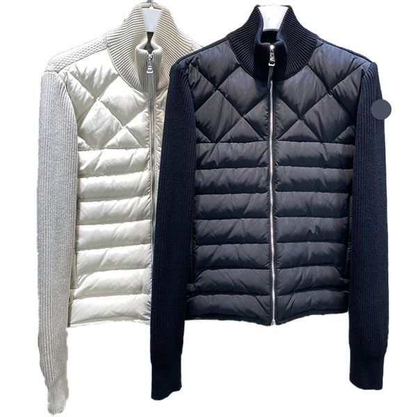 designer mens down parkas women's knitted stitch black leather logo diamond collar lightweight down coat couple slim fashion short jack
designer mens down parkas women's knitted stitch black leather logo diamond collar lightweight down coat couple slim fashion short jack
