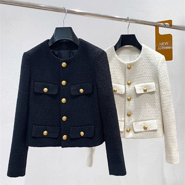 women's leather faux autumn winter small fragrant tweed jacket coat women vintage woolen short coats streetwear elegant casual slim out, Black
women's leather faux autumn winter small fragrant tweed jacket coat women vintage woolen short coats streetwear elegant casual slim out, Black