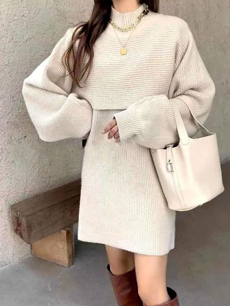 two piece dress abrini women two pieces knitted sets y2k outfits pullover fashion crop and tank autumn winter 221010, White
two piece dress abrini women two pieces knitted sets y2k outfits pullover fashion crop and tank autumn winter 221010, White