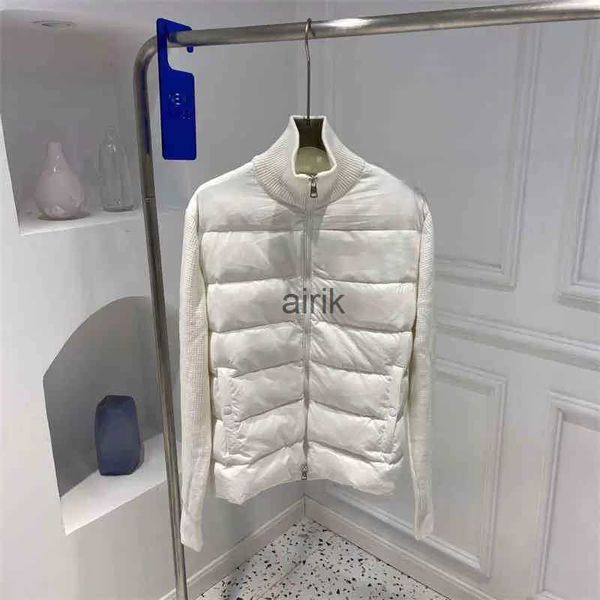 monclair men stand up collar down jackets knitted wool cardigan patchwork 90% white duck down front winter casual men coats, Black
monclair men stand up collar down jackets knitted wool cardigan patchwork 90% white duck down front winter casual men coats, Black