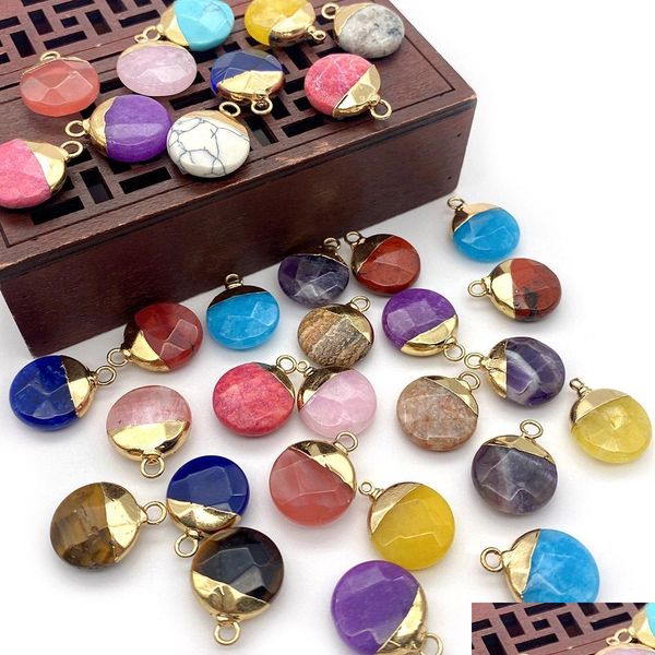 charms 15x19mm gold edge natural crystal round flat stone charms rose quartz turquoise pendants trendy for jewelry making wholesale d dhkoq, Bronze;silver
charms 15x19mm gold edge natural crystal round flat stone charms rose quartz turquoise pendants trendy for jewelry making wholesale d dhkoq, Bronze;silver