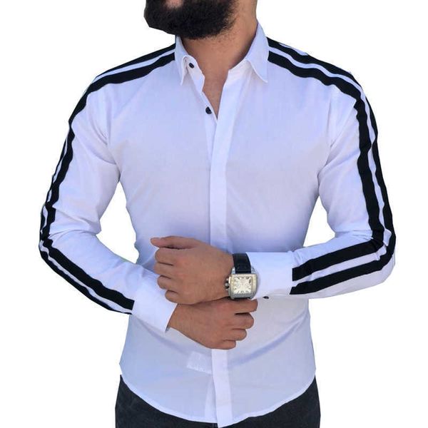 men's casual shirts spring autumn men long sleeve shirt 2019 new luxury men's casual shirt cotton plus size white striped slim fit, White;black
men's casual shirts spring autumn men long sleeve shirt 2019 new luxury men's casual shirt cotton plus size white striped slim fit, White;black