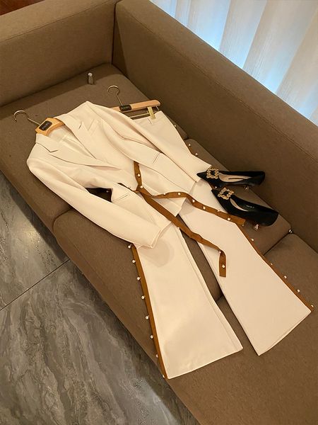 women's suits blazers highend women's spot european and american stars style ribbon beaded belted suit laceup trousers twopiece su, White;black
women's suits blazers highend women's spot european and american stars style ribbon beaded belted suit laceup trousers twopiece su, White;black