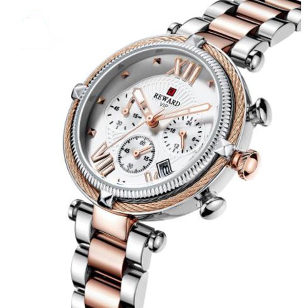 women's watches fashion three eye six needle with calendar quartz sports women's watch, Slivery;brown
women's watches fashion three eye six needle with calendar quartz sports women's watch, Slivery;brown