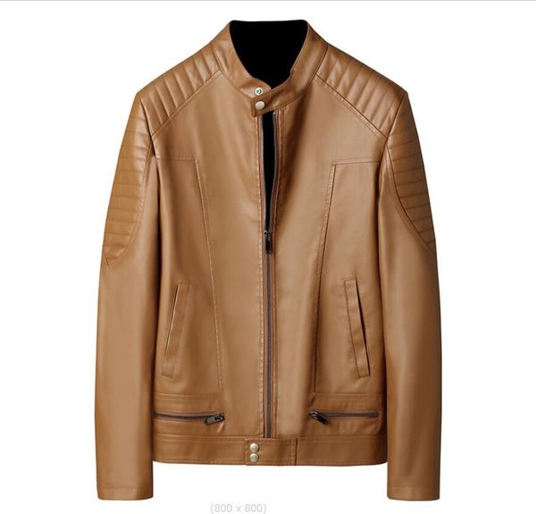 new men's faux leather jackets coat male 4xl matching stand collar streetwear pu causal bike jacket men clothing mm66llh06, Black;brown
new men's faux leather jackets coat male 4xl matching stand collar streetwear pu causal bike jacket men clothing mm66llh06, Black;brown