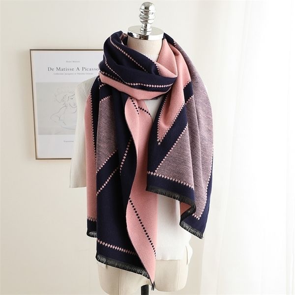 scarves winter warm cashmere scarf for women luxury thick blanket shawl wrap lady pashmina scarfs femme foulard stoles 221010, Blue;gray
scarves winter warm cashmere scarf for women luxury thick blanket shawl wrap lady pashmina scarfs femme foulard stoles 221010, Blue;gray
