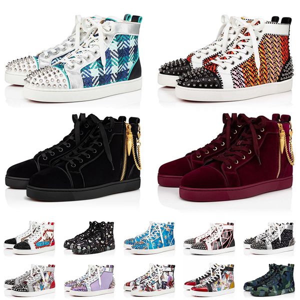 red bottoms sneakers size 13 men women boots designer high cut genium leather spikes rivets graffiti black white casual zoom platform joggin
red bottoms sneakers size 13 men women boots designer high cut genium leather spikes rivets graffiti black white casual zoom platform joggin