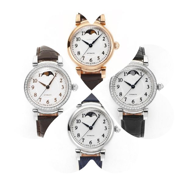 montre de luxe mens watches 36mm automatic mechanical movement steel case phases of the moon luxury watch wristwatches 30m waterproof, Slivery;brown
montre de luxe mens watches 36mm automatic mechanical movement steel case phases of the moon luxury watch wristwatches 30m waterproof, Slivery;brown