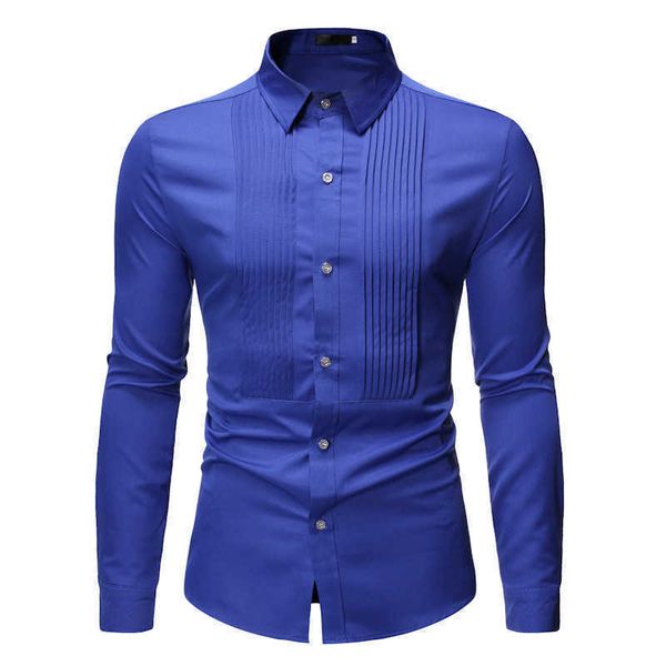 men's casual shirts royal blue wedding tuxedo shirt men 2022 brand fashion slim fit long sleeve mens dress shirts business casual chemi, White;black
men's casual shirts royal blue wedding tuxedo shirt men 2022 brand fashion slim fit long sleeve mens dress shirts business casual chemi, White;black