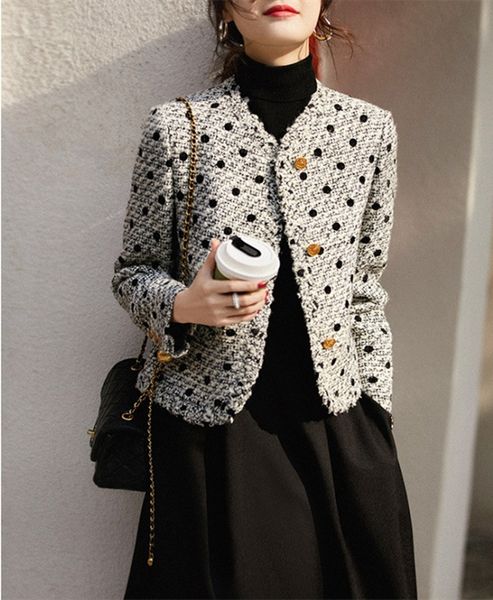 women's jackets lady's outerwear & coats flocking wave point imitation wool fine tweed temperament coat single-breasted blazers v-, Black;brown
women's jackets lady's outerwear & coats flocking wave point imitation wool fine tweed temperament coat single-breasted blazers v-, Black;brown