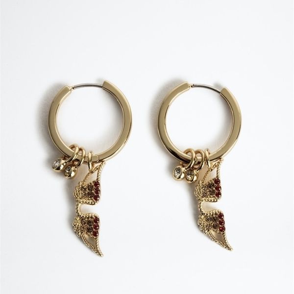 hoop huggie fashion s colorful diamonds earrings gold plating decoration wings 221010, Golden;silver
hoop huggie fashion s colorful diamonds earrings gold plating decoration wings 221010, Golden;silver