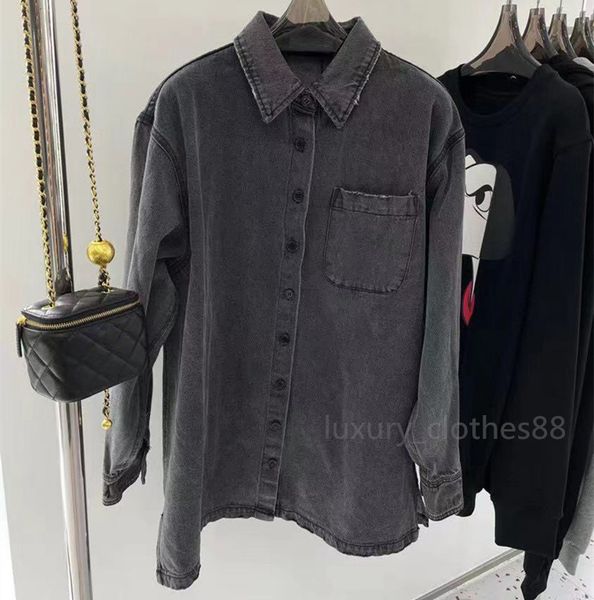 p-105 outdoor denim shirts women's cardigan tees dilapidated clothes long sleeve ladies button lapel neck, White
p-105 outdoor denim shirts women's cardigan tees dilapidated clothes long sleeve ladies button lapel neck, White