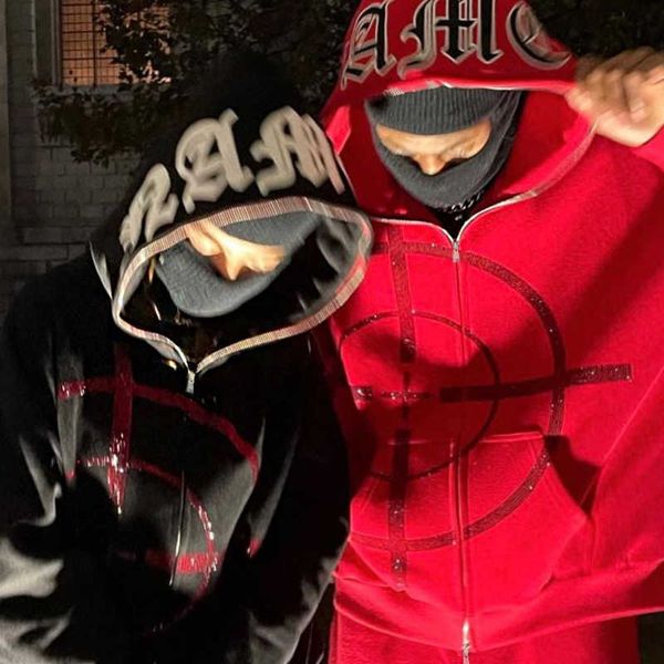 online celebrity men's hoodies sweatshirts y2k hip hop full zip up rhinestone hoodie men gothic streetwear long sleeve hoodie oversized, Black
online celebrity men's hoodies sweatshirts y2k hip hop full zip up rhinestone hoodie men gothic streetwear long sleeve hoodie oversized, Black