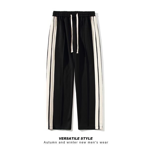 men's pants streetwear men's wide leg pants side stripes casual trousers male loose pants korean jogging elastic waist men woman s, Black
men's pants streetwear men's wide leg pants side stripes casual trousers male loose pants korean jogging elastic waist men woman s, Black