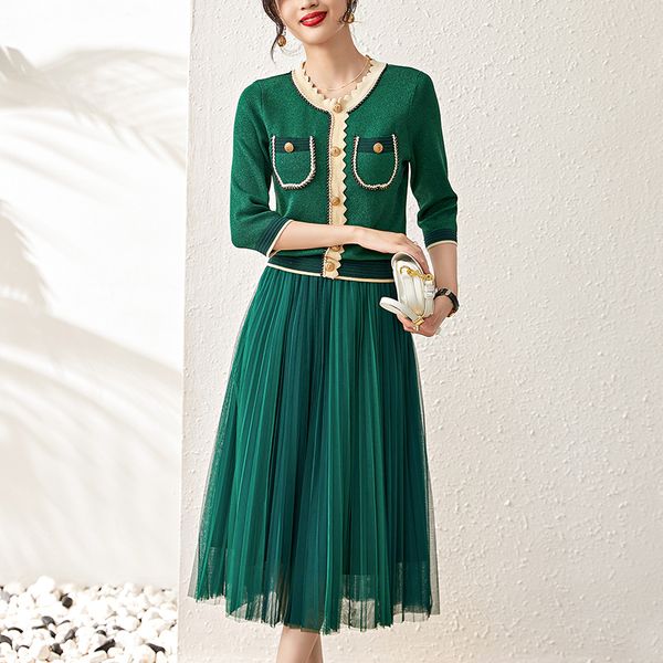 two piece dress autumn winter skirts set s outfits elegant knitted blouse and mesh long skirt set woman green 2 221010, White
two piece dress autumn winter skirts set s outfits elegant knitted blouse and mesh long skirt set woman green 2 221010, White
