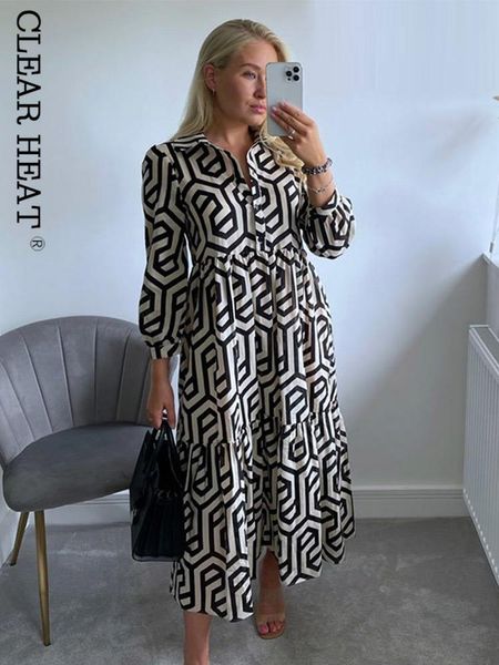 casual dresses women print full sleeves dress ladies vintage turn down collar pleated summer female fashion midi robe 221010, Black;gray
casual dresses women print full sleeves dress ladies vintage turn down collar pleated summer female fashion midi robe 221010, Black;gray