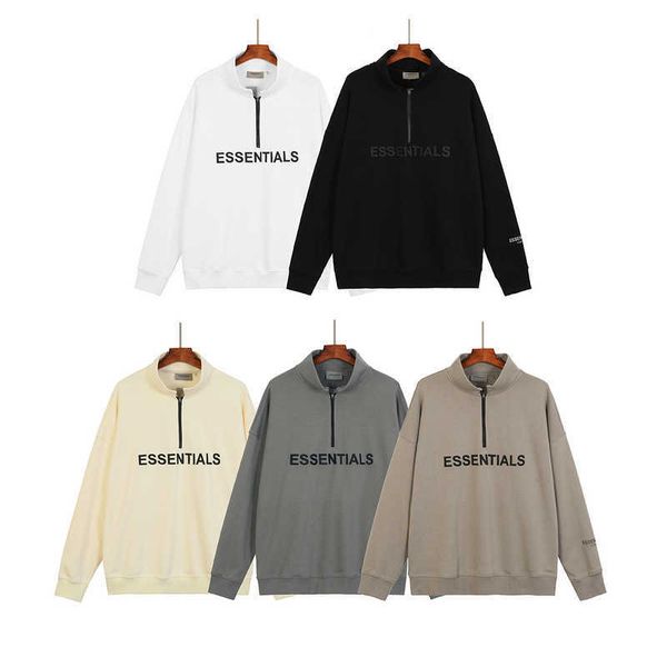 classic trendy hoodies sweatshirts essential double thread street semi zipper loose pullover, Black
classic trendy hoodies sweatshirts essential double thread street semi zipper loose pullover, Black