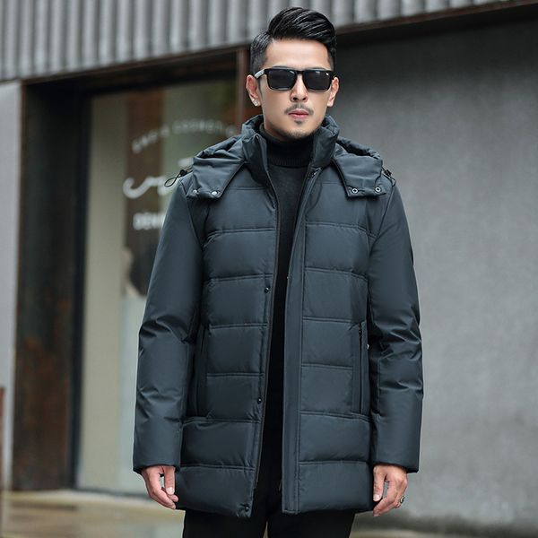 men's down parkas cold resistant keep warm canada men white coat hat detachable men's thick winter smart casual waterproof parker, Black
men's down parkas cold resistant keep warm canada men white coat hat detachable men's thick winter smart casual waterproof parker, Black