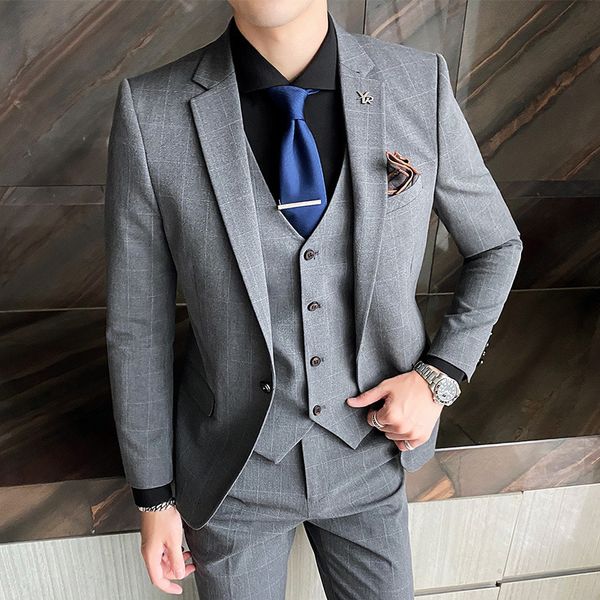 men's suits blazers korean version slim threepiece men's suit business suit banquet dress man clothes 221008, White;black
men's suits blazers korean version slim threepiece men's suit business suit banquet dress man clothes 221008, White;black