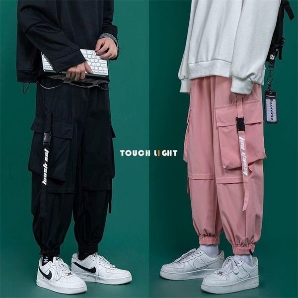 men's pants black cargo fashion loose tappered casual pink hip hop sports japanese streetwear sweatpants 221008
men's pants black cargo fashion loose tappered casual pink hip hop sports japanese streetwear sweatpants 221008