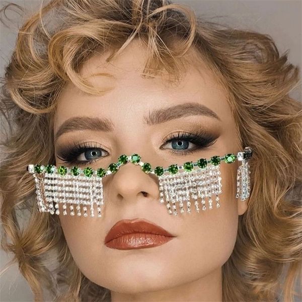 other stonefans bohemian tassel glasses frame for women vintage crystal eyeglasses glasses lensless half frame face jewelry 221008, Slivery;golden
other stonefans bohemian tassel glasses frame for women vintage crystal eyeglasses glasses lensless half frame face jewelry 221008, Slivery;golden
